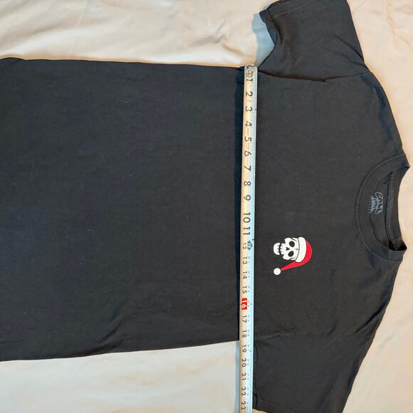 Call Your Mother Black Skeleton "Merry Christmas/New Year" Graphic T-Shirt- M - Picture 9 of 9